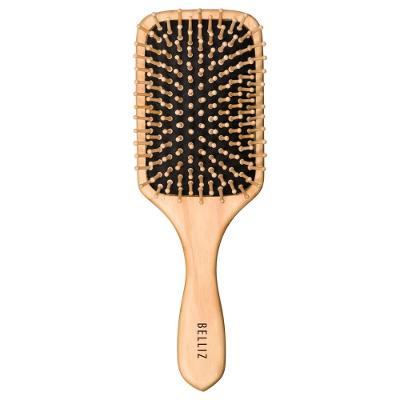 Escova Cabelo Belliz Racket Cerdas Madeira