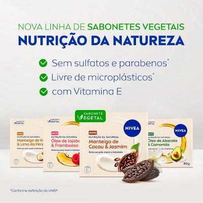 Sabonete Em Barra Nivea Nutrição da Natureza Óleo de Jojoba e Framboesa 80g