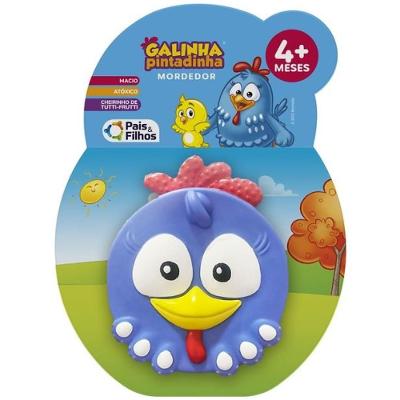 Mordedor Em Vinil Galinha Pintadinha Gala Pais e filhos