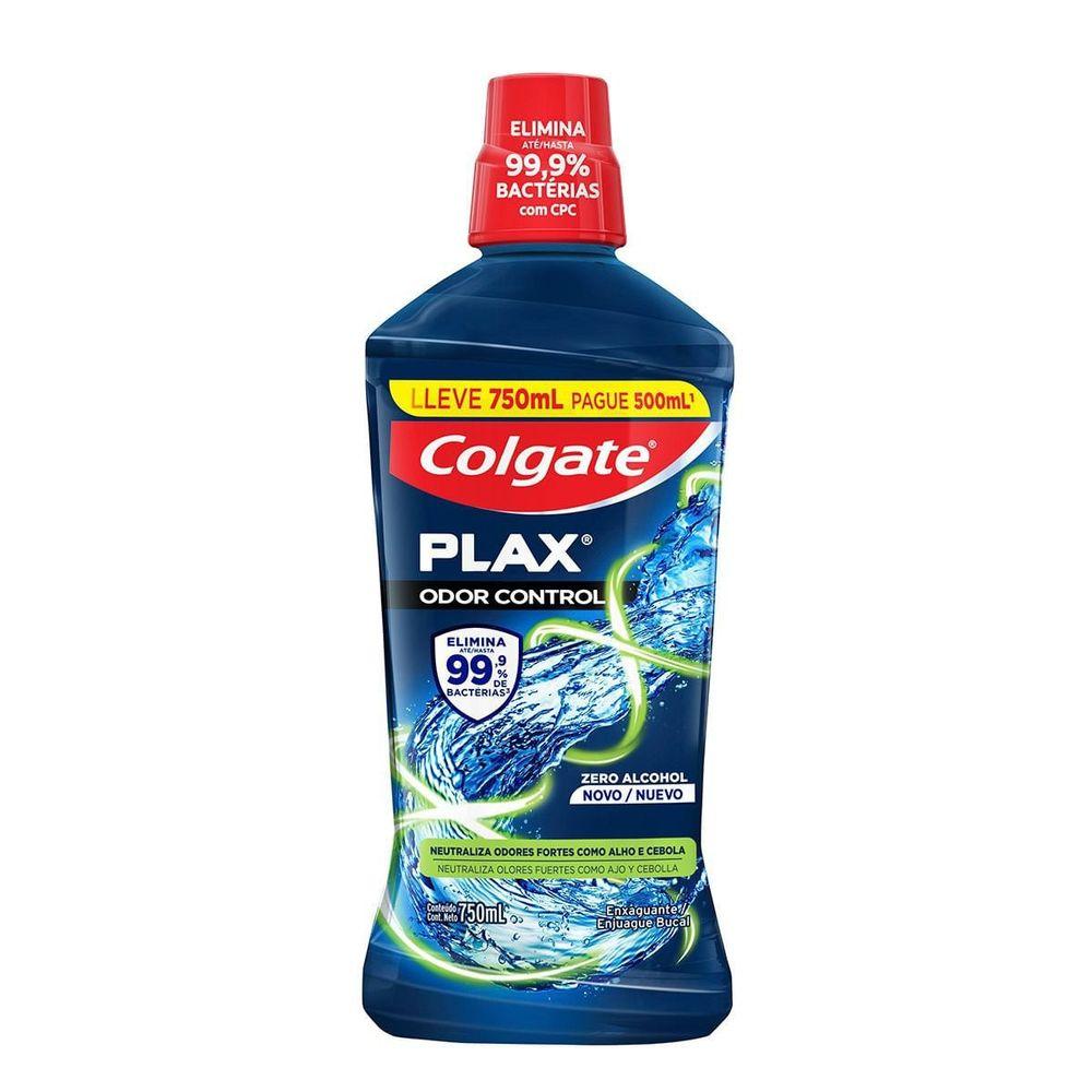Enxaguante Bucal Colgate Plax Odor Control Sem Álcool 750ml - 1