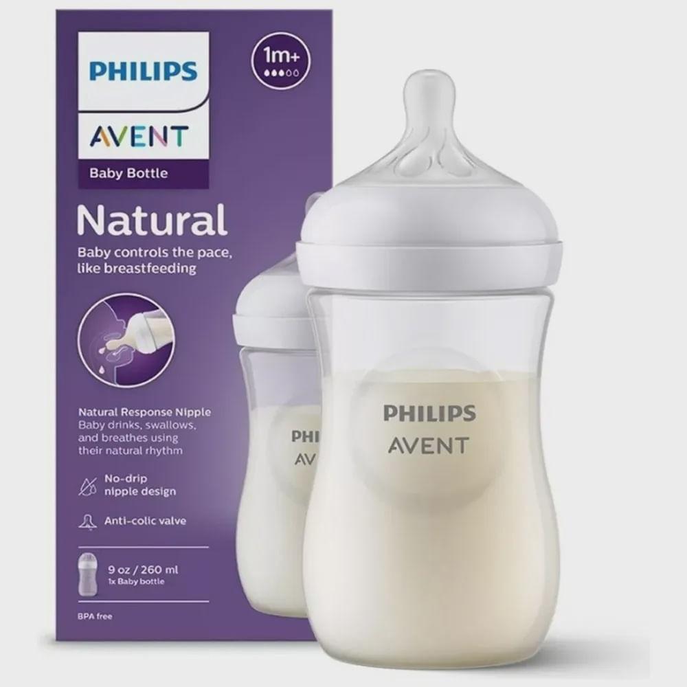 Mamadeira Philips Avent 260ml Pétala n°3 Transparente - 1