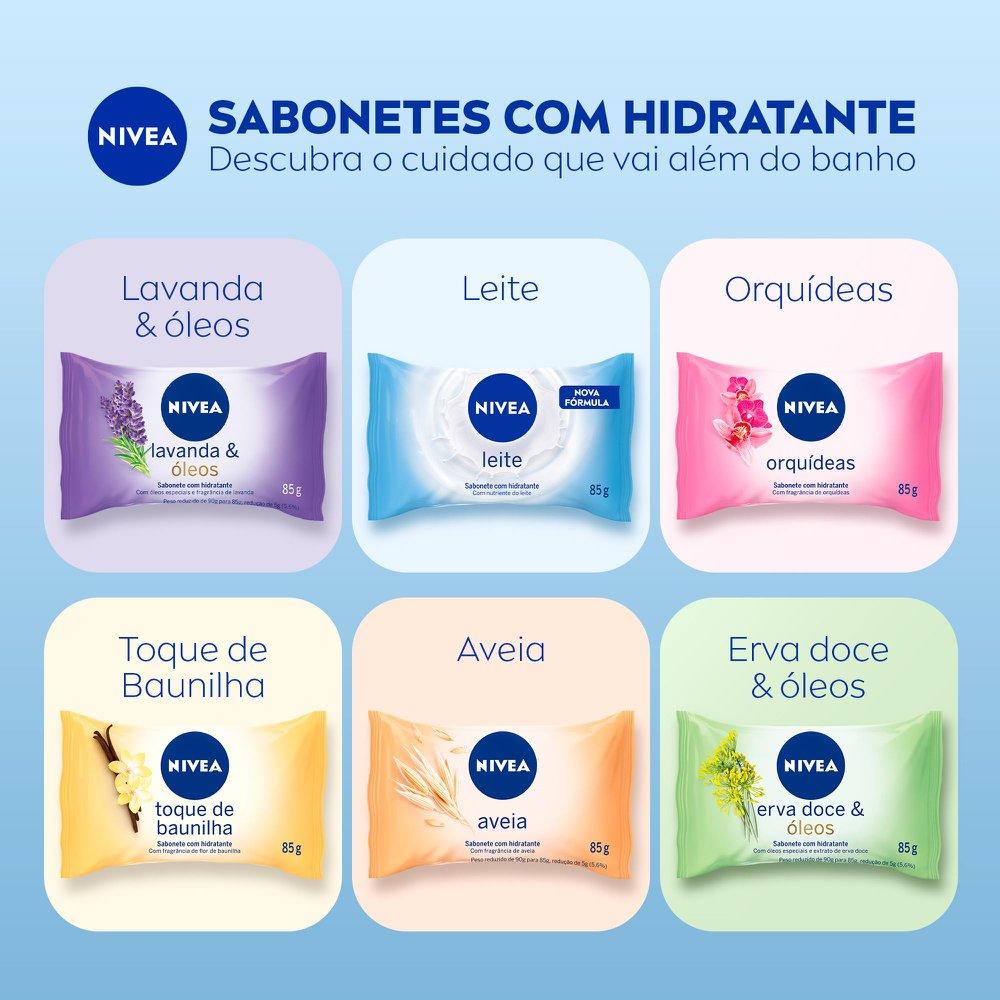 Sabonete em Barra Nivea Hidratante Leite Promo 6 Unidades 85g - 4