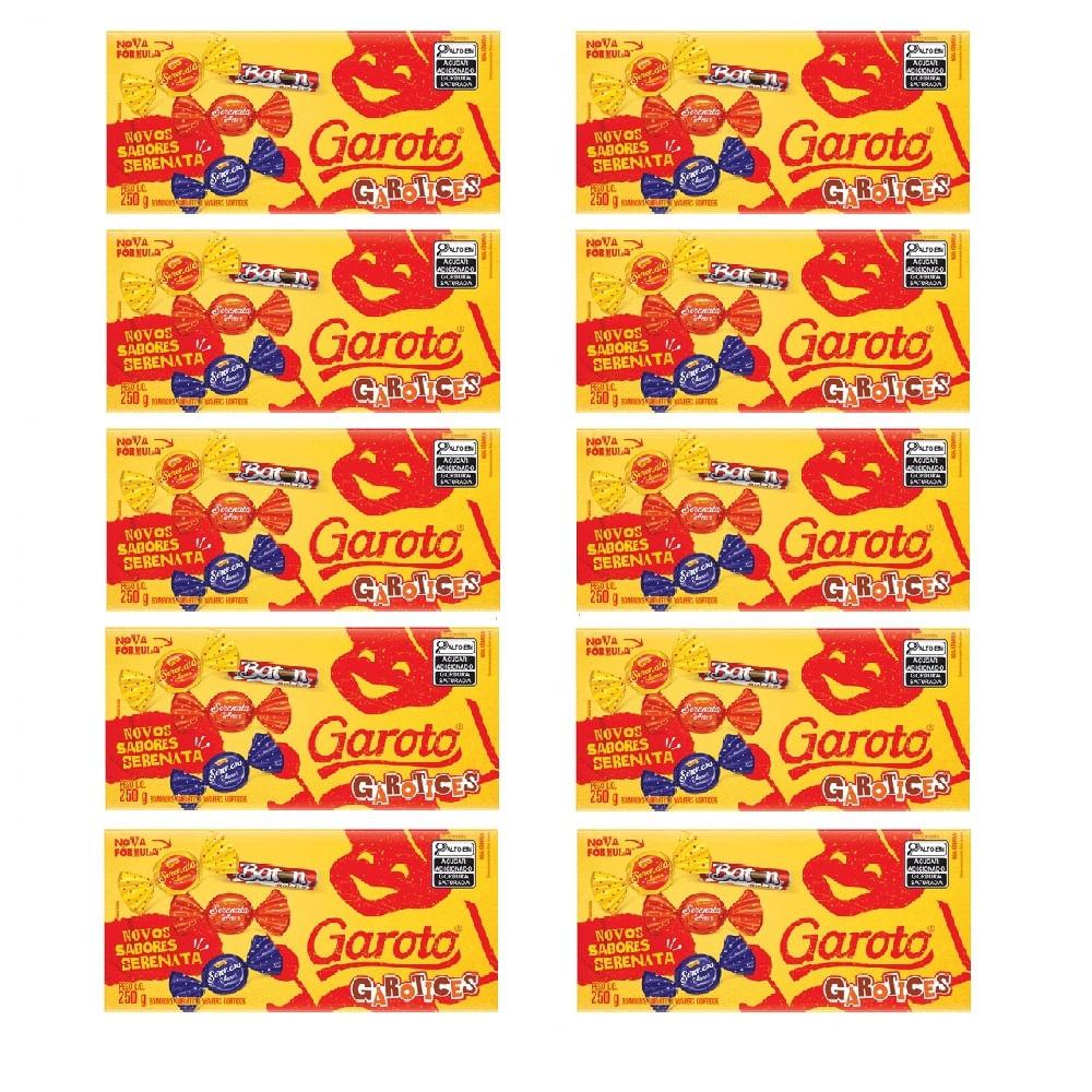 Kit 10 Caixa Bombom Garoto Sortido 250g Cada - 1