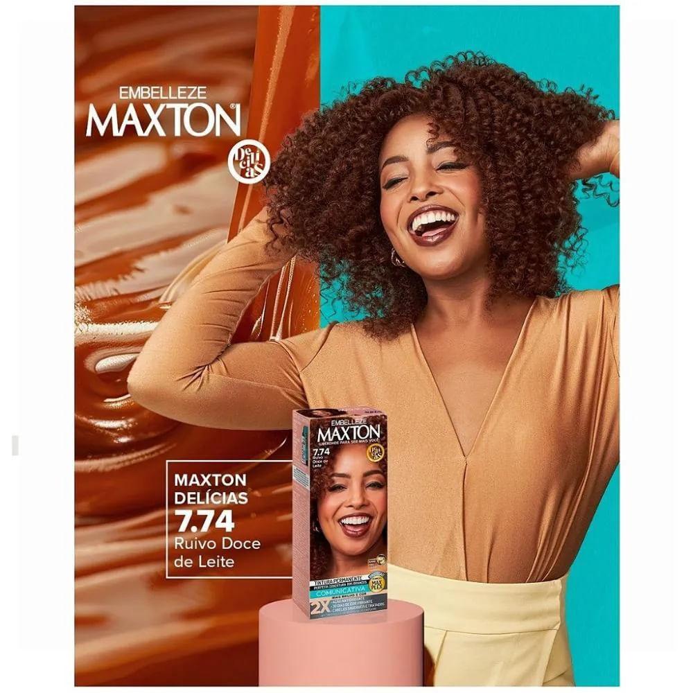 Tintura Maxton 7.74 Ruivo Doce de Leite - 2