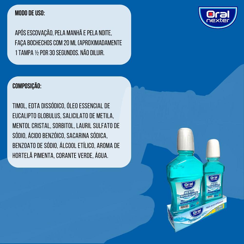 Enxaguante Bucal Oral Nexter Menta Refrescante 1L - 3