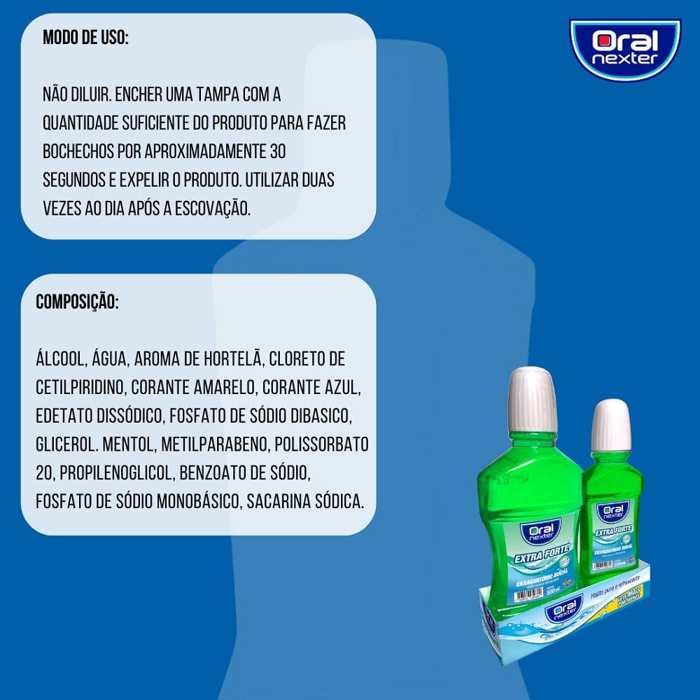 Enxaguante Bucal Oral Nexter Extra Forte Menta 100ml - 3