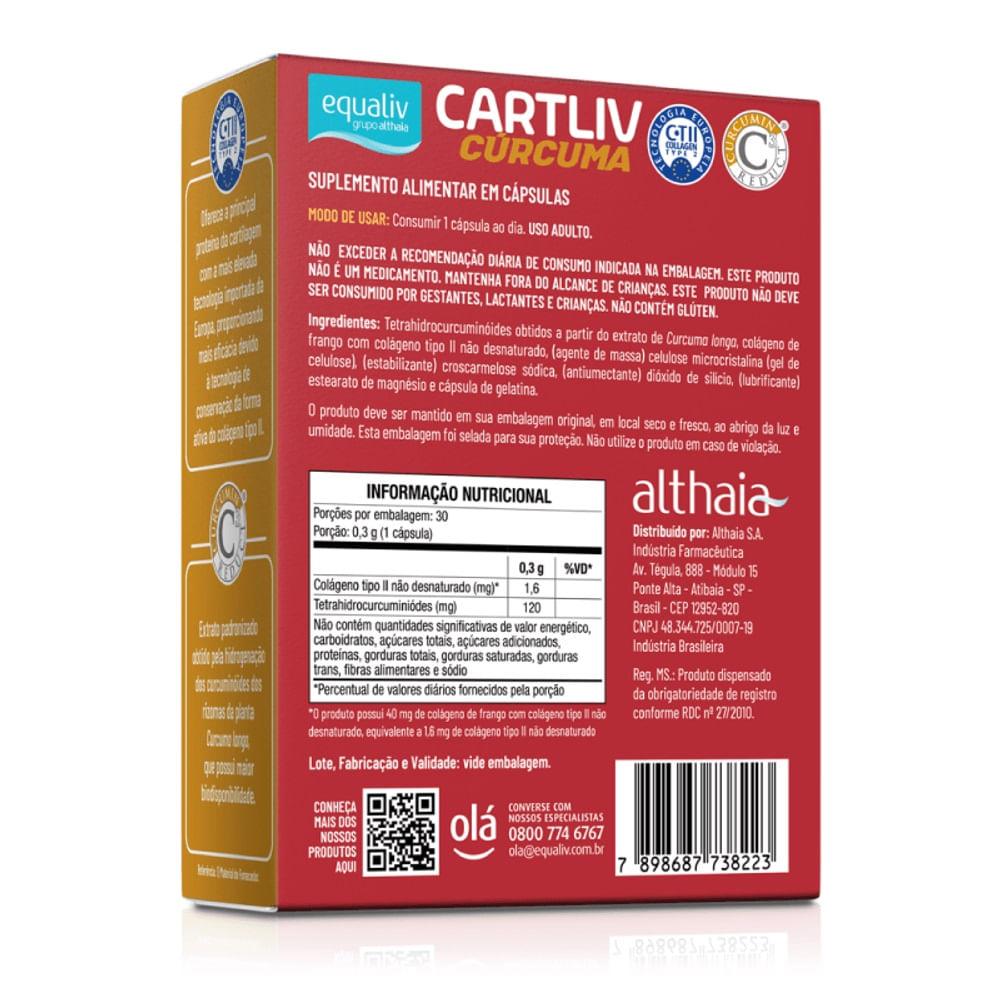 Suplemento Alimentar Cartliv Cúrcuma Equaliv 30 Cápsulas - 2