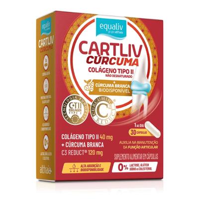 Suplemento Alimentar Cartliv Cúrcuma Equaliv 30 Cápsulas