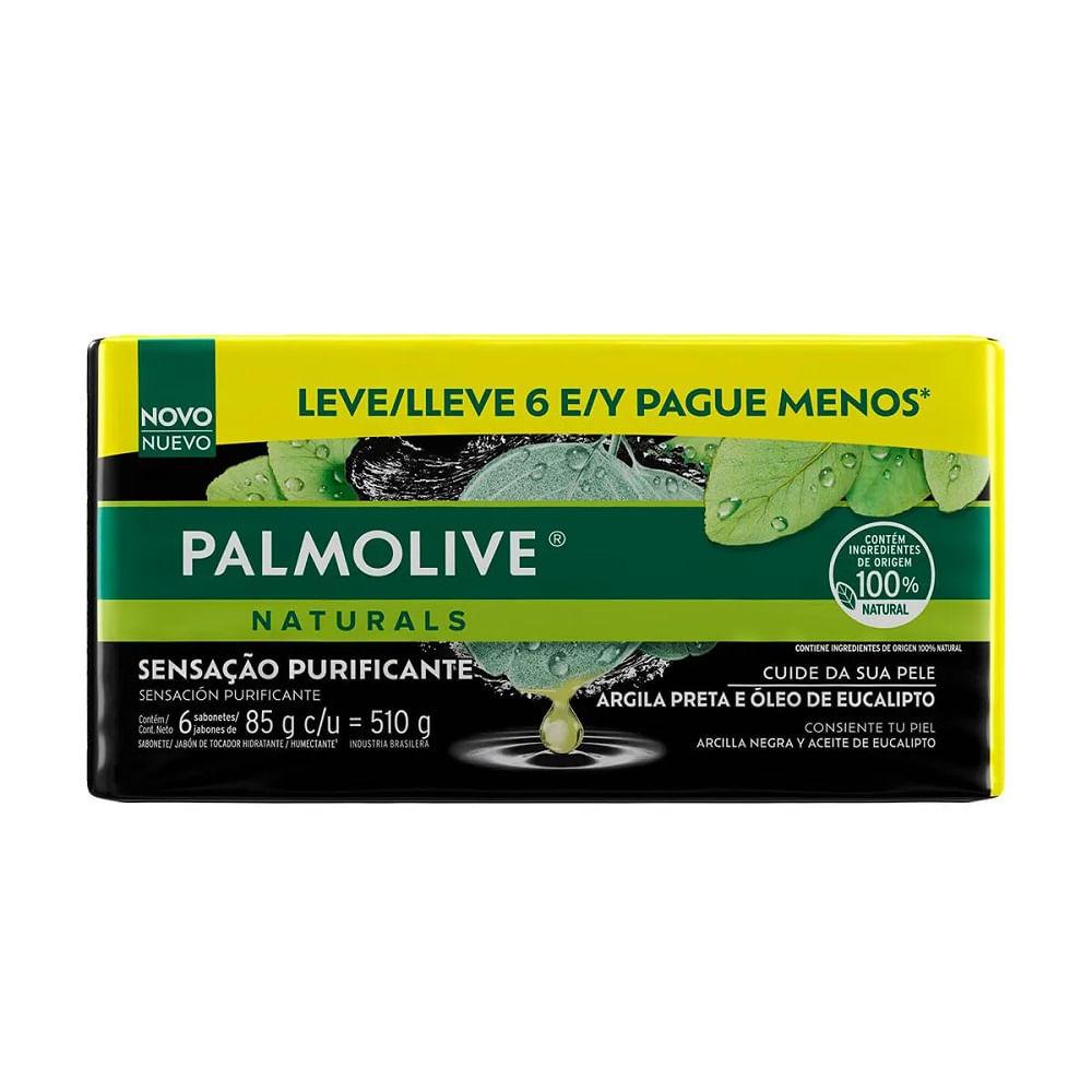 Kit Sabonete Palmolive Naturals Argila e Eucalipto Com 6 Unidades 85g Cada - 1