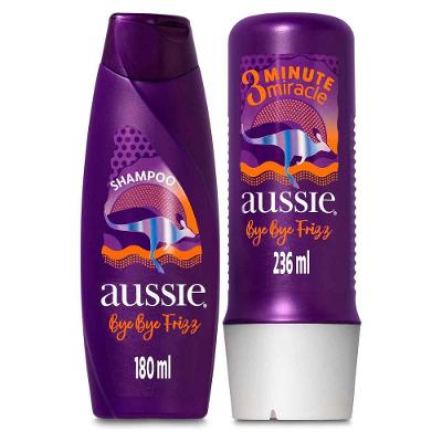 Shampoo Aussie 180ml + Creme de Tratamento 236ml Bye Bye Frizz - Kit