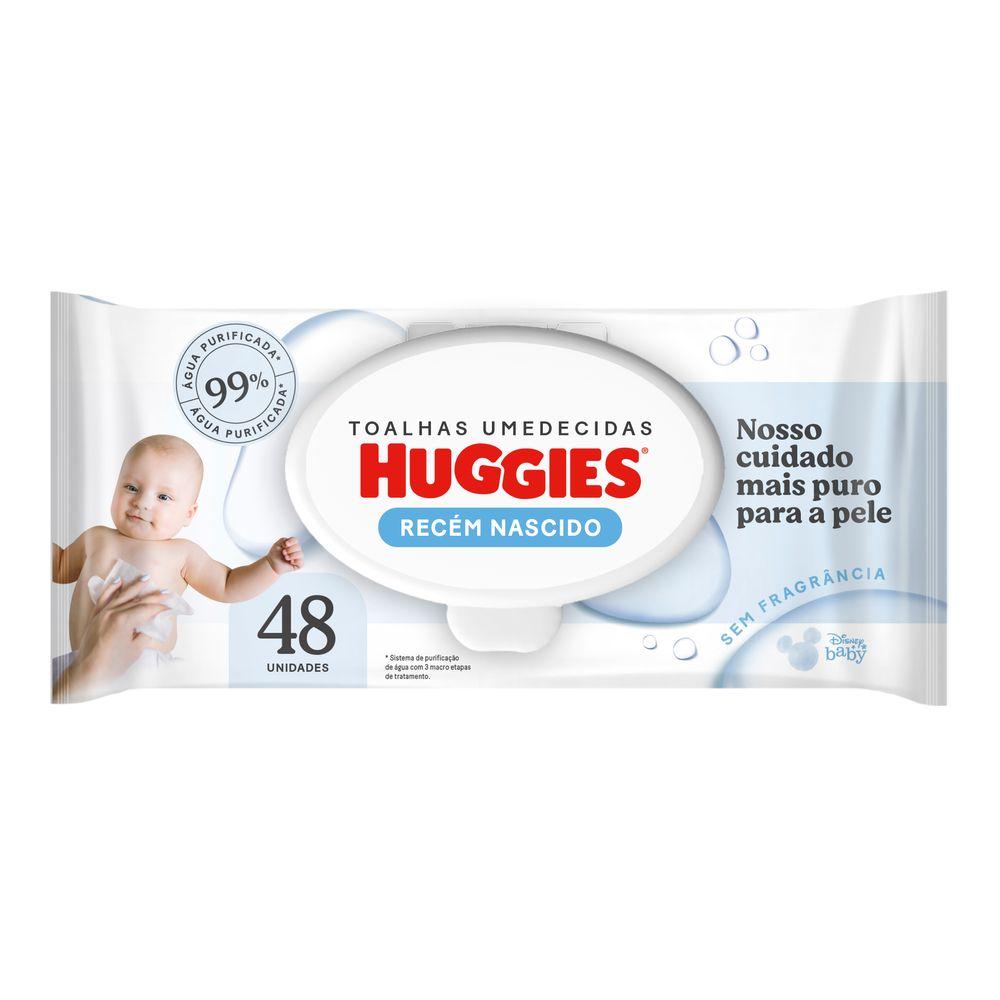 Lenços Umedecidos Huggies Recém-Nascido Sem Fragrância 48 Unidades - 1