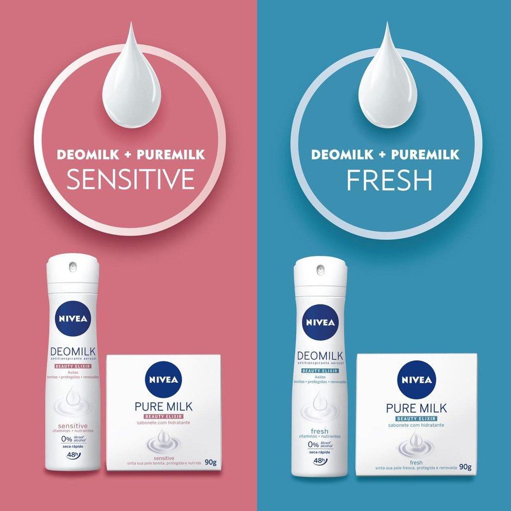 NIVEA Sabonete em Barra Pure Milk Sensitive 90g - 7