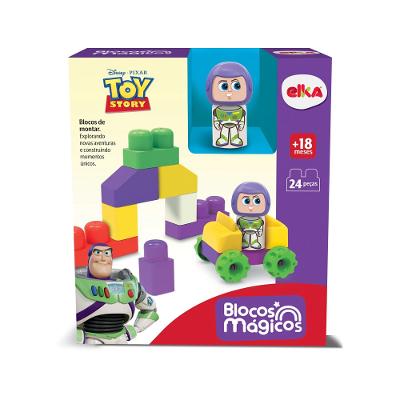 Blocos Mágicos de Montar Buzz Toy Story Elka 24 Peças