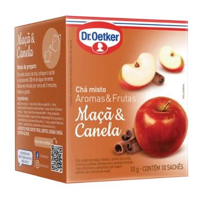 Chá Dr. Oetker Aromas & Frutas Sabor Maçã e Canela 10g com 10 Unidades