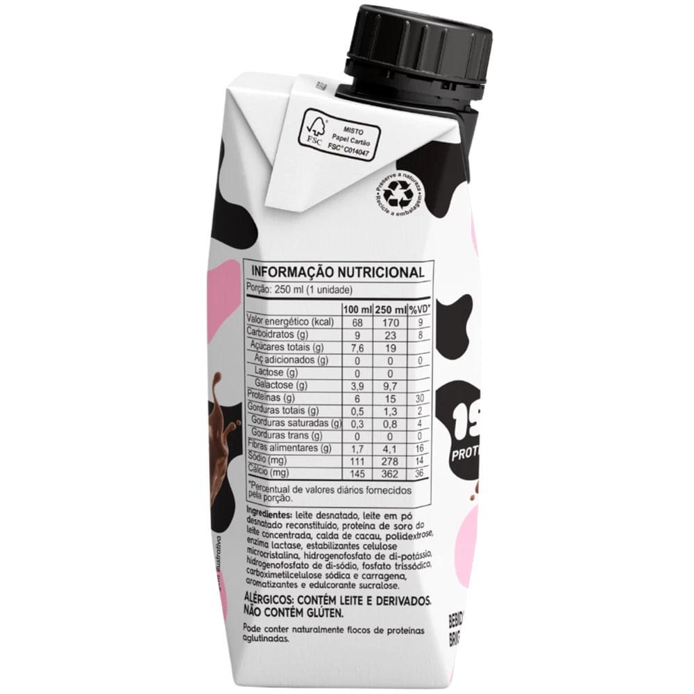 Bebida Láctea Milky Moo Pandora Sabor Chocolate Com Avelã e Brigadeiro Branco 250ml - 3