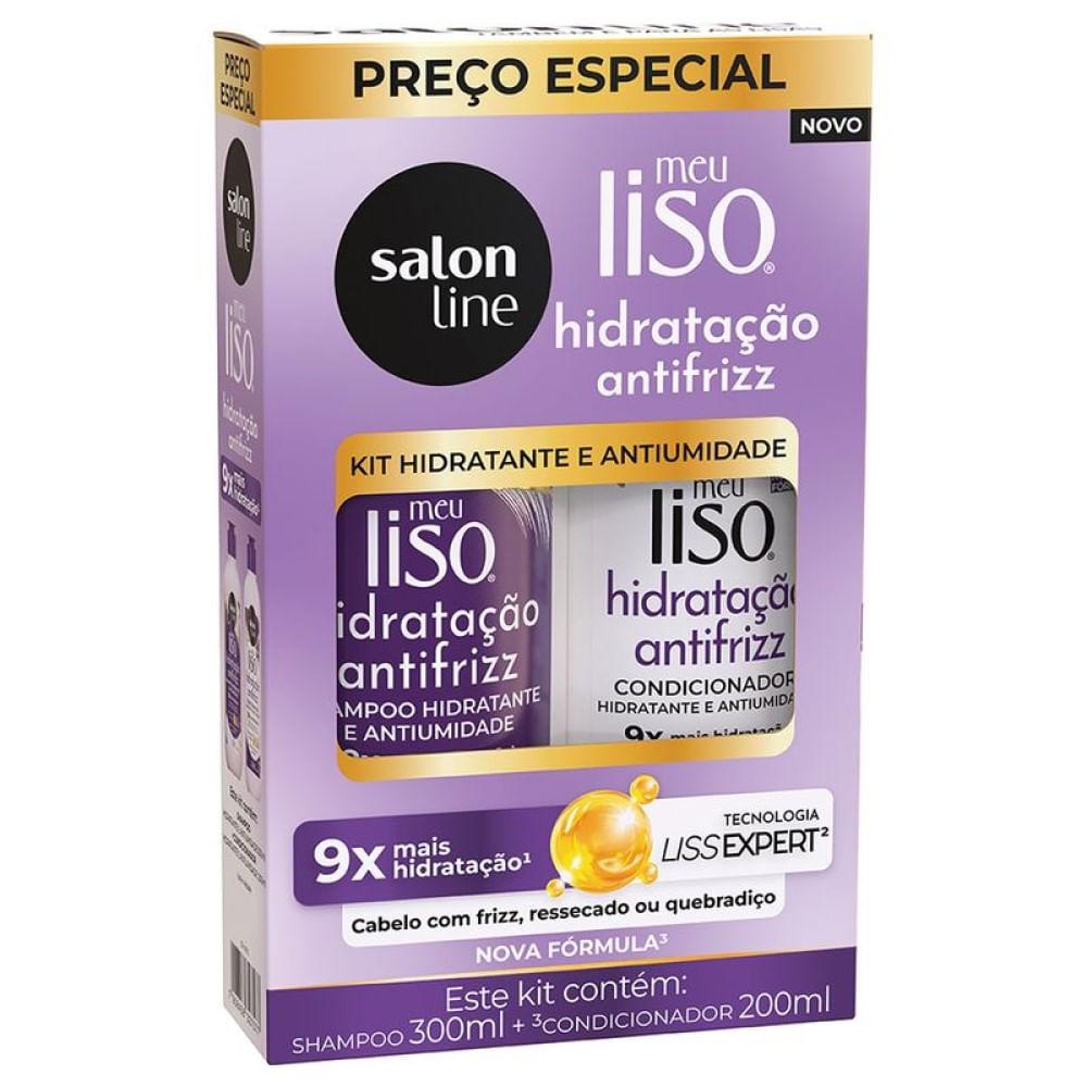 Kit Salon Line Liso Antifrizz Hidratação Shampoo 300ml + Condicionador 200ml - 1