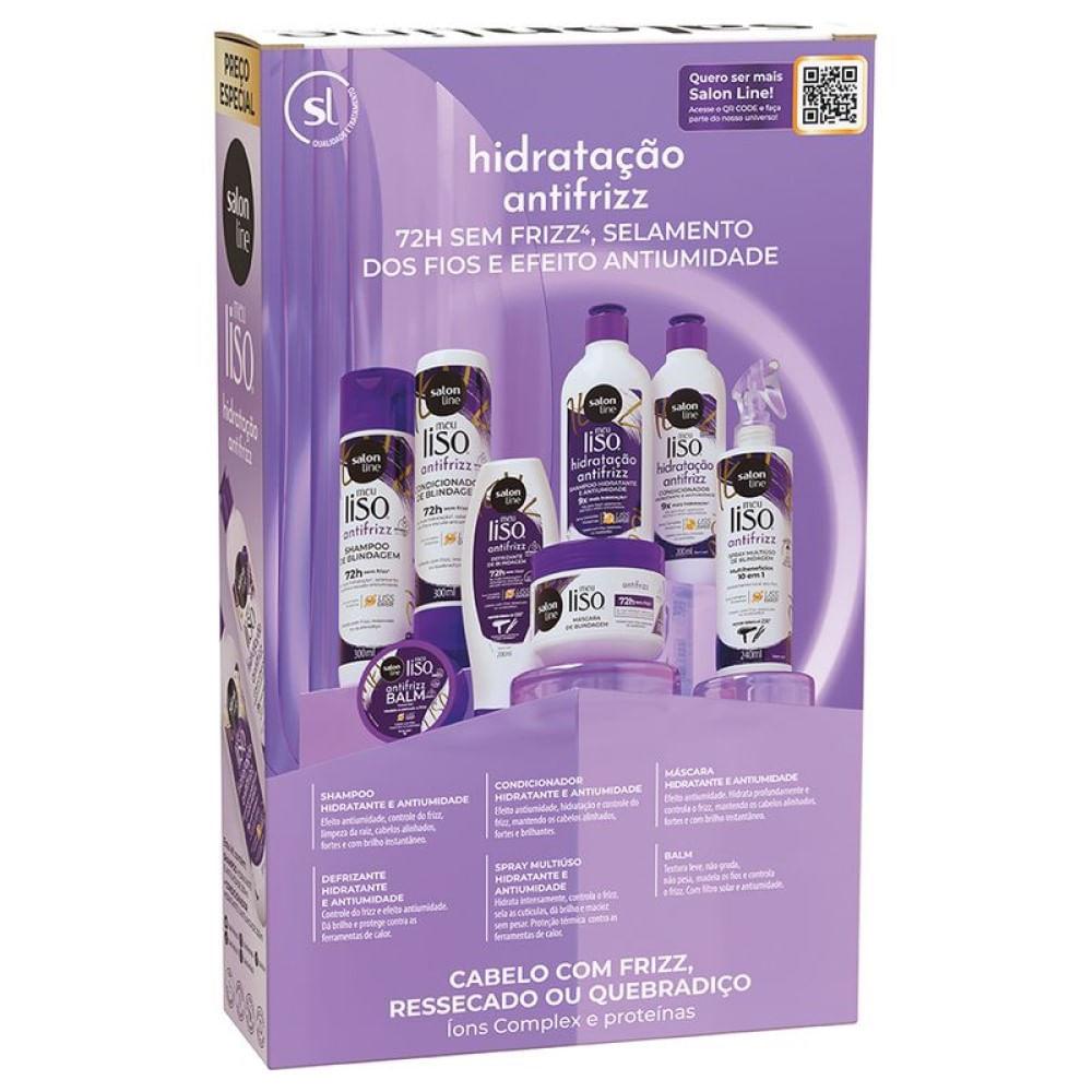 Kit Salon Line Liso Antifrizz Hidratação Shampoo 300ml + Condicionador 200ml - 2
