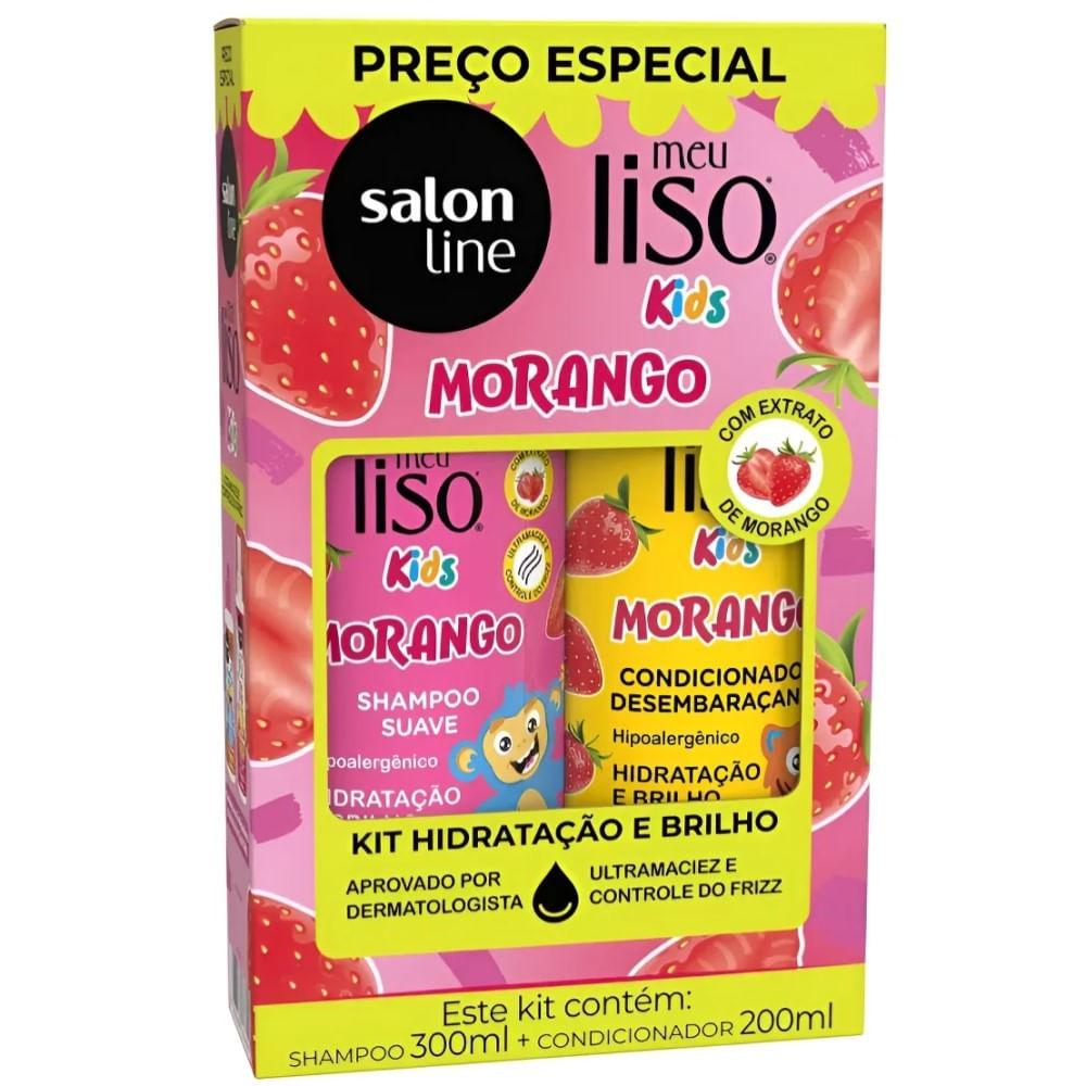 Kit Salon Line Meu Liso Kids Morango Shampoo 300ml + Condicionador 200ml - 1