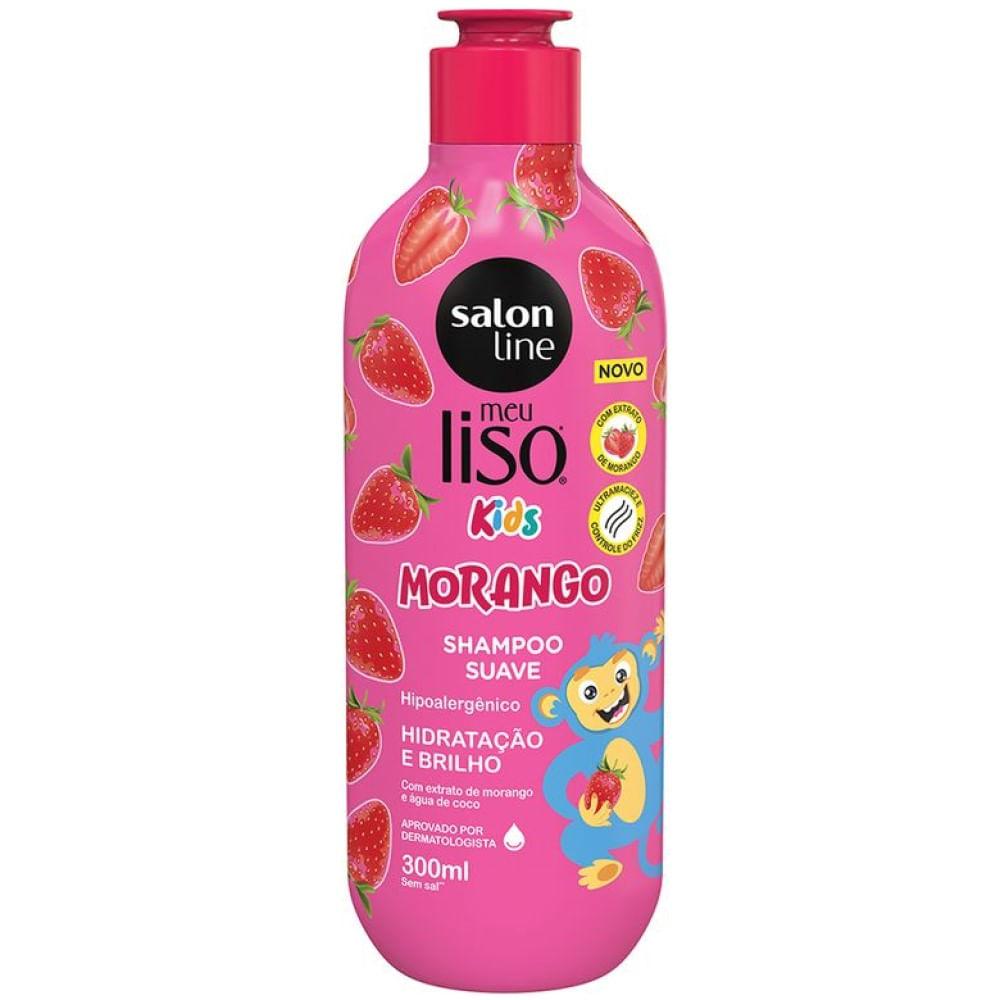 Kit Salon Line Meu Liso Kids Morango Shampoo 300ml + Condicionador 200ml - 4