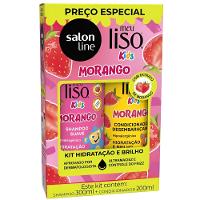 Kit Salon Line Meu Liso Kids Morango Shampoo 300ml + Condicionador 200ml - 1