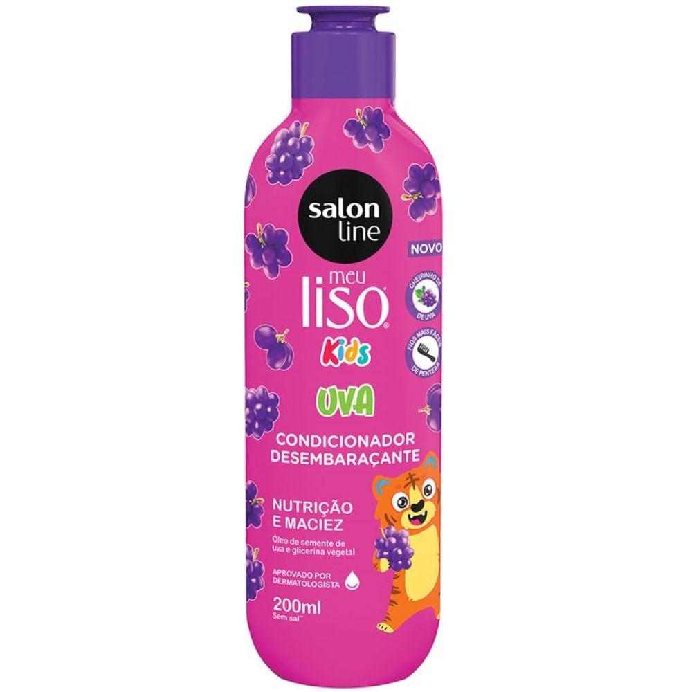 Kit Salon Line Meu Liso Kids Uva Shampoo 300ml + Condicionador 200ml - 5