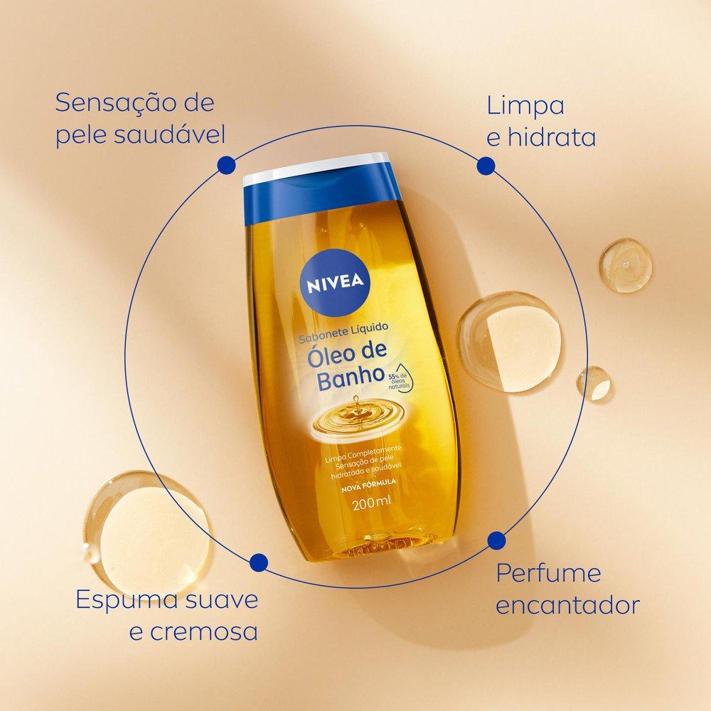 Sabonete Líquido Corporal Nivea Óleo de Banho 200ml - 5