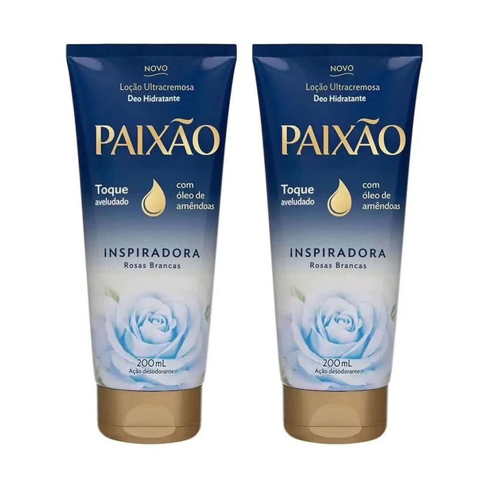 Kit 2 Loção Hidratante Paixão Ultra Cremosa Rosas Brancas 200ml - 1