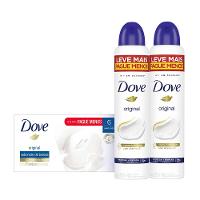 Kit Sabonete em Barra Dove Original 6 unidades 90g + 2 Desodorante Dove Aero Original 250ml - 1