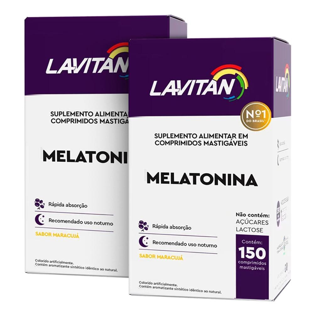 Kit 2 Lavitan Melatonina Maracujá 150 Comprimidos Cada - 1
