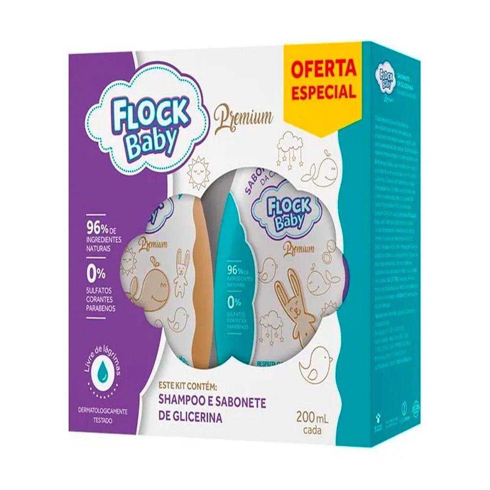 Kit Shampoo e Sabonete Flock Baby Com 200ml Cada - 1