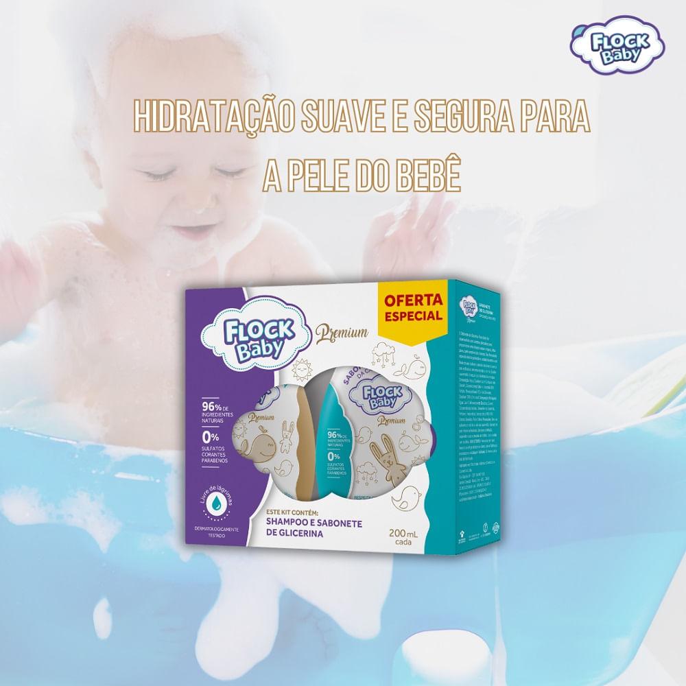 Kit Shampoo e Sabonete Flock Baby Com 200ml Cada - 5