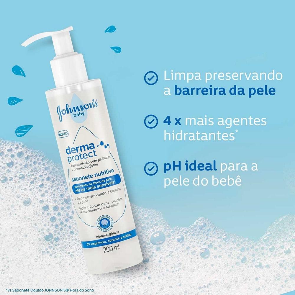 Sabonete Liquido Infantil Johnson Baby Nutritivo Derma 200ml - 3