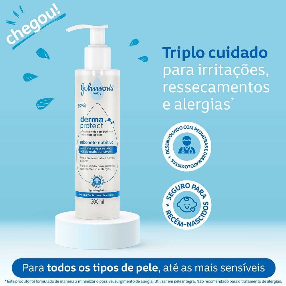 Sabonete Liquido Infantil Johnson Baby Nutritivo Derma 200ml - 4