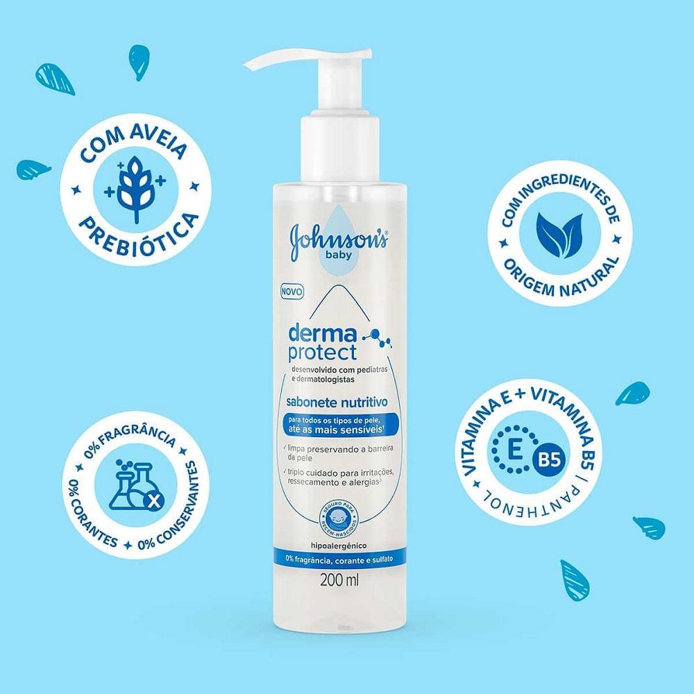 Sabonete Liquido Infantil Johnson Baby Nutritivo Derma 200ml - 5