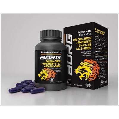 Borg Cálcio+Zinco+Magnésio+Vita D+B3+B6+B2+Boro 60 Cápsulas
