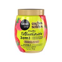 Creme Salon Line 3 em 1 Cachos dos Sonhos Multy Extraordinário Morango 1kg - 1