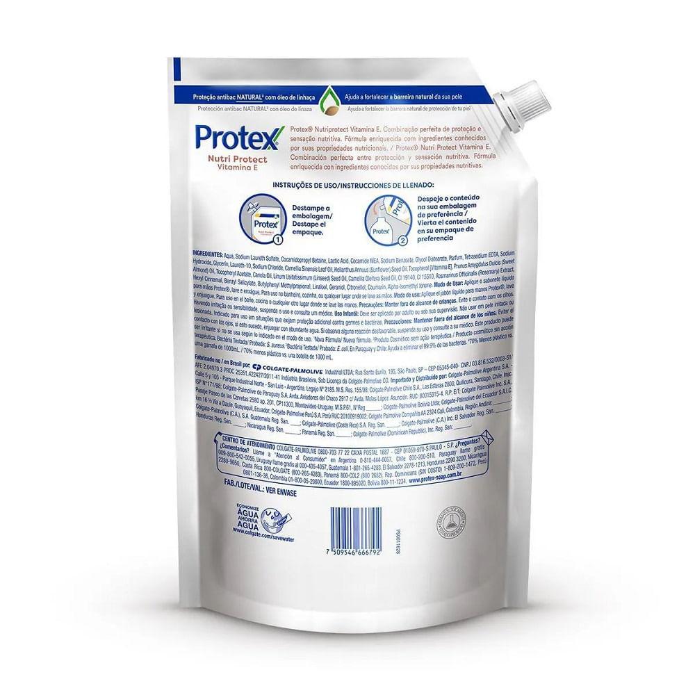 Refil Sabonete Líquido Protex Nutri Protect Vitamina E 900ml - 2