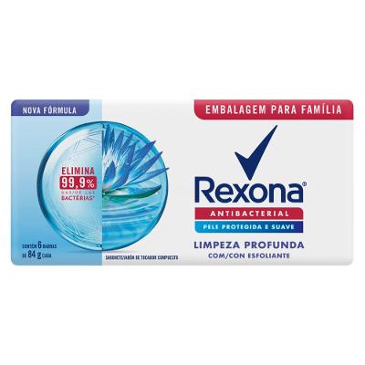 Sabonete Rexona Antibacterial Limpeza Profunda 84g Leve 6 Pague Menos