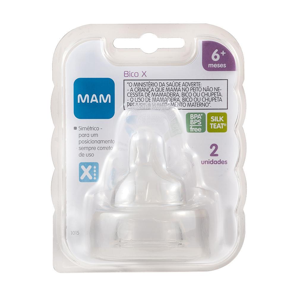 Bico Mamadeira Mam Fluxo Super Rápido 6 + Meses 2 Unidades - 1