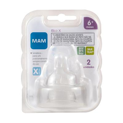 Bico Mamadeira Mam Fluxo Super Rápido 6 + Meses 2 Unidades