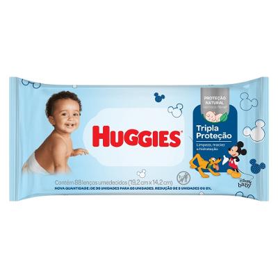 Lenço Umedecido Huggies Tripla Proteção Disney Baby 88 unidades