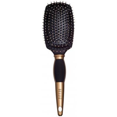 Escova Cabelo Belliz Black Gold Racket Média