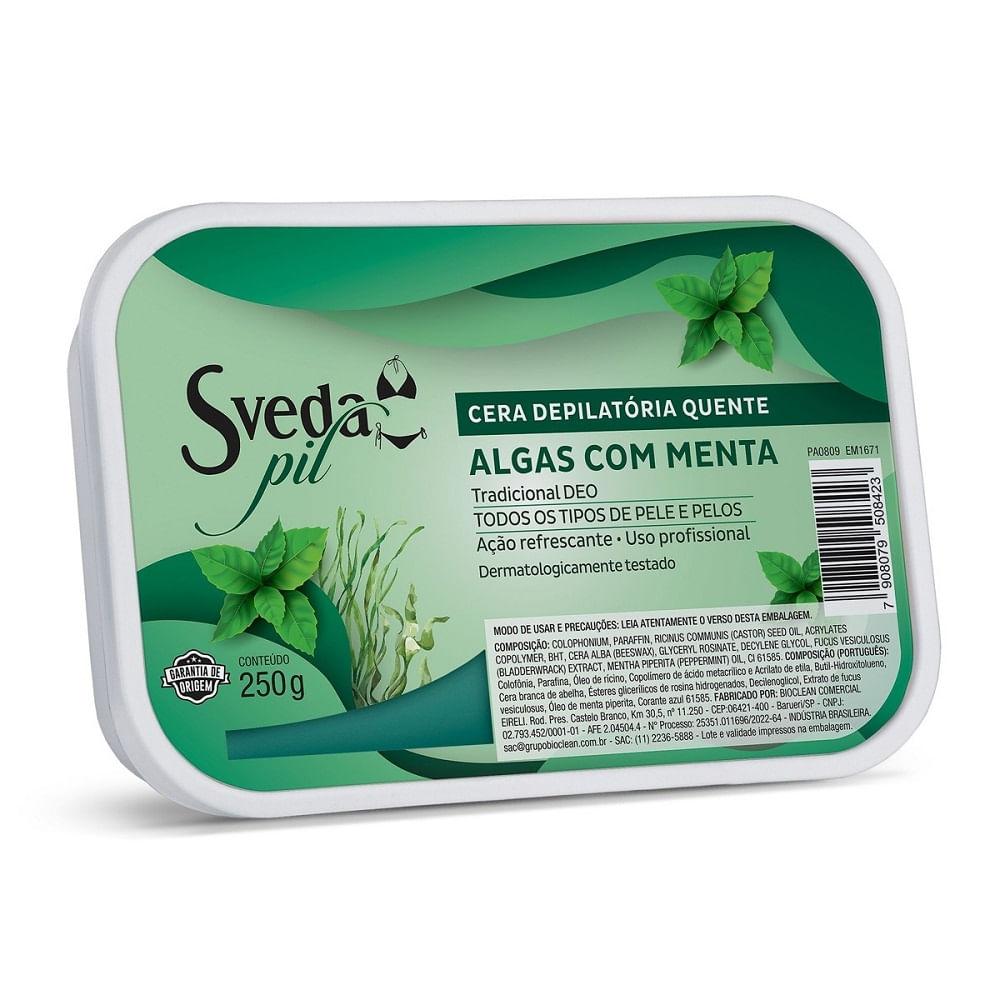 Cera Depilatória Quente Sveda Pil Algas com Menta 250g - 1