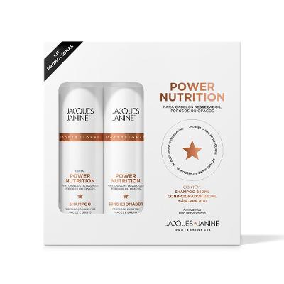 Kit Shampoo + Condicionador 240ml + Máscara Capilar Jacques Janine Power Nutrition 80g