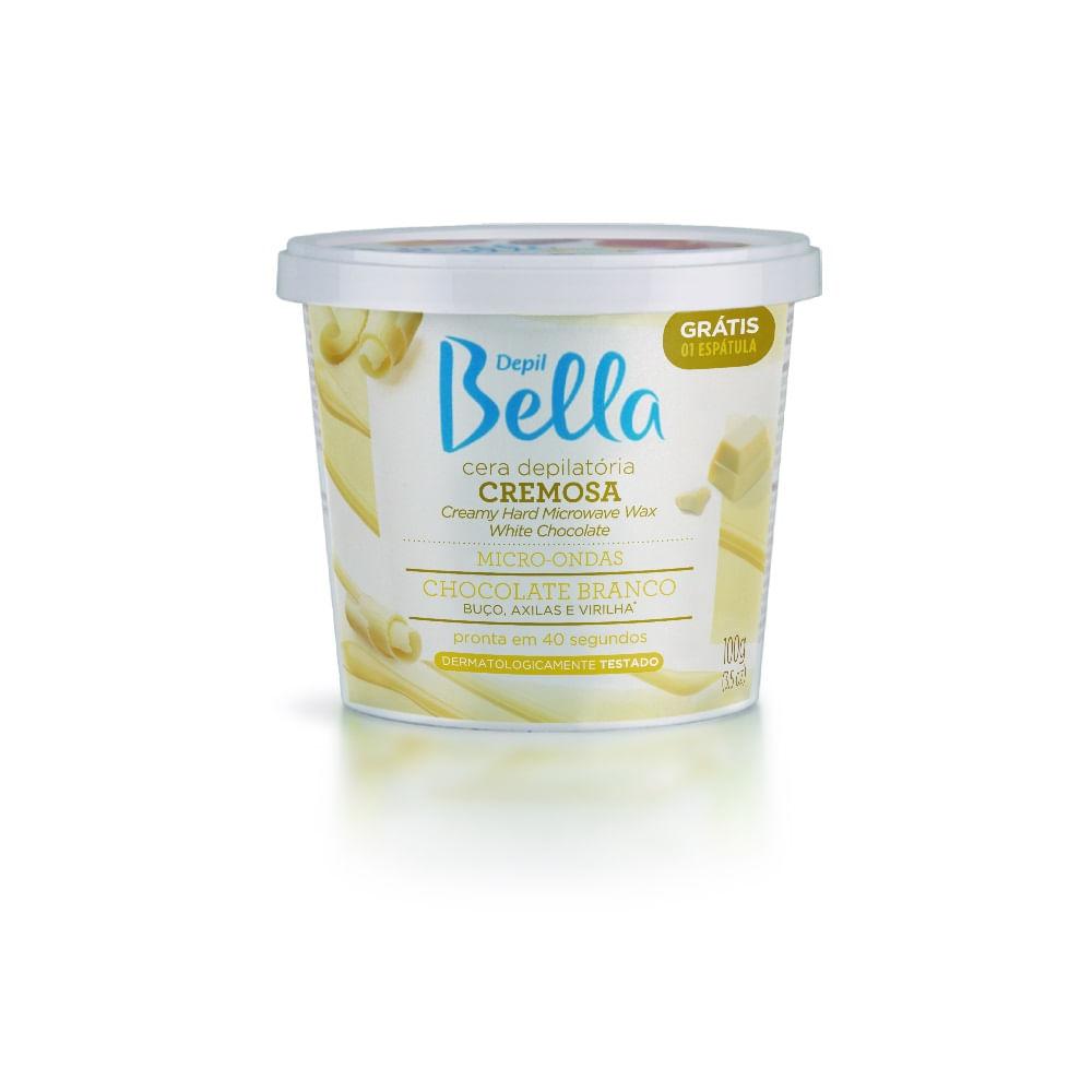 Cera Depilatória Depil Bella Chocolate Branco 100g - 1
