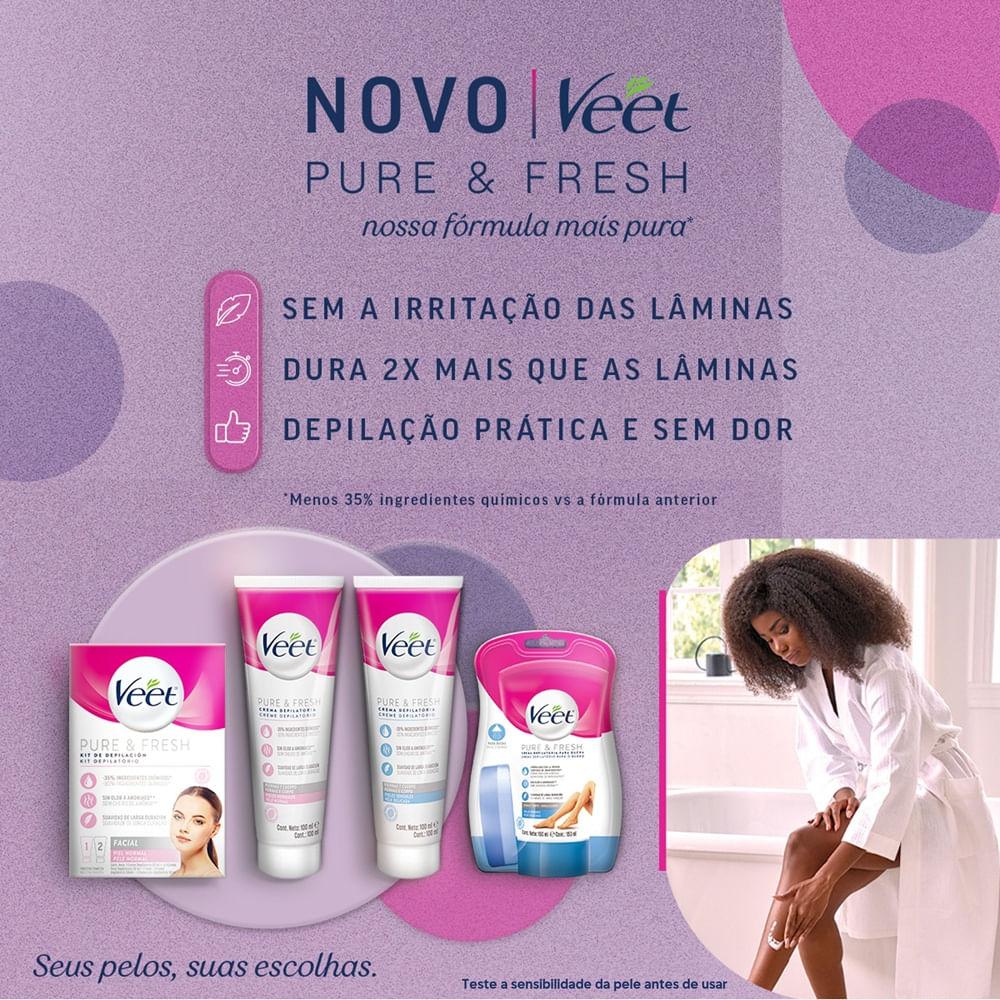 Creme Depilatório Veet Pure & Fresh Pele Normal 100ml - 3