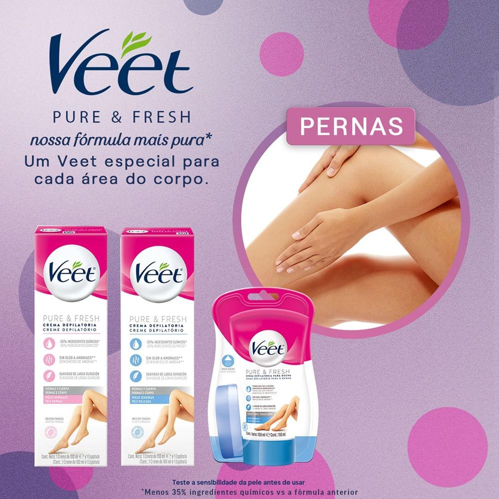 Creme Depilatório Veet Pure & Fresh Pele Normal 100ml - 4