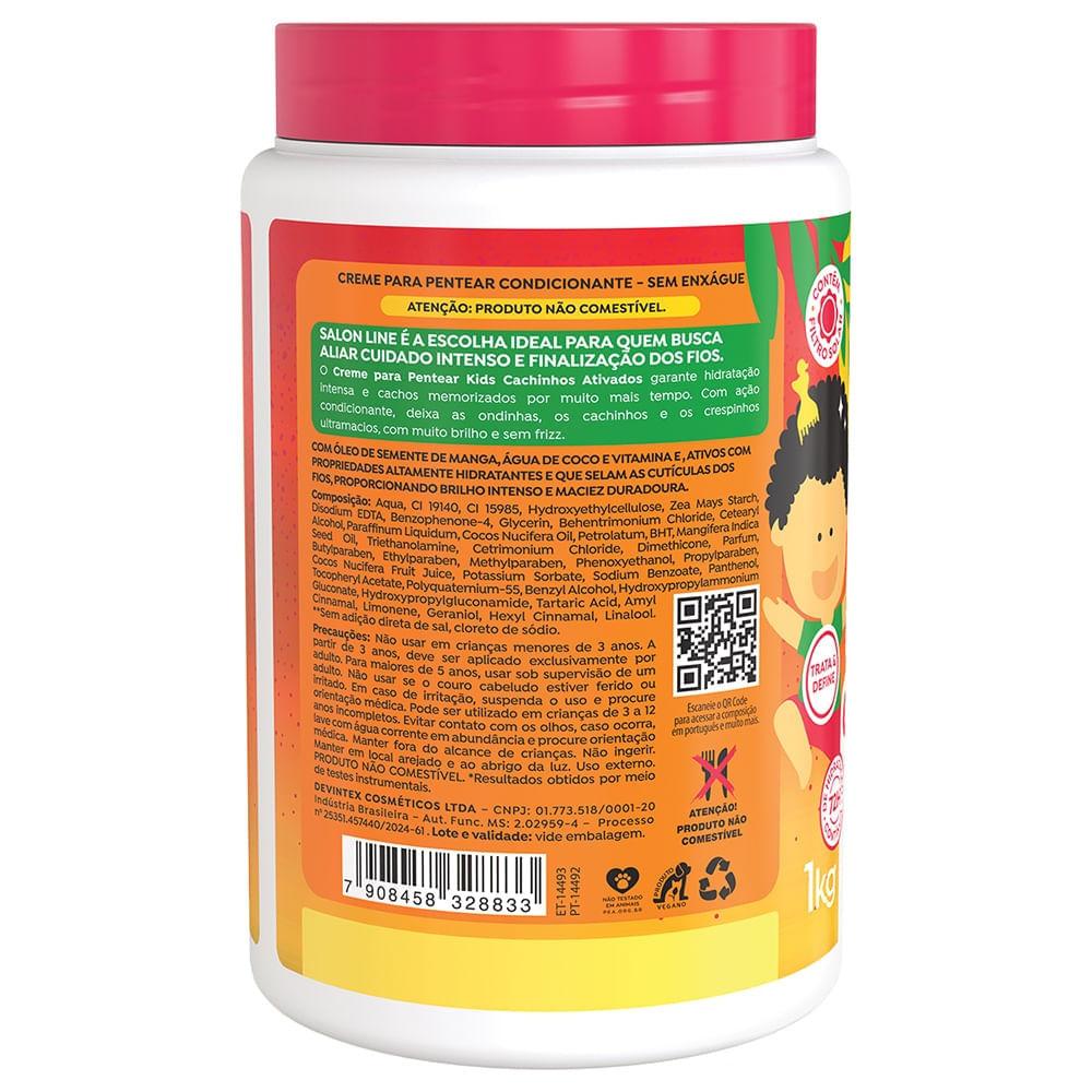 Creme de Pentear Salon Line Kids Manga Cachinhos Ativados 1kg - 2