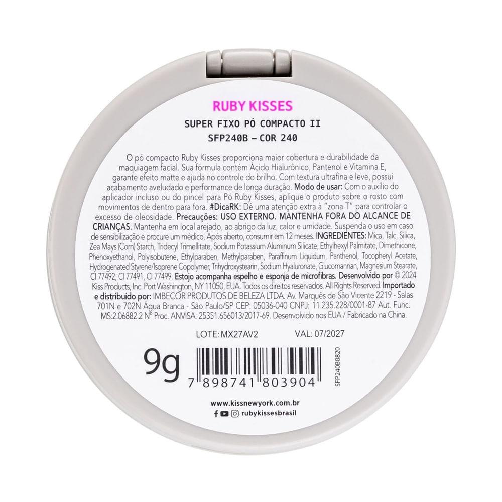 Pó Compacto Ruby Kisses Super Fixo Cor 240 9g - 6