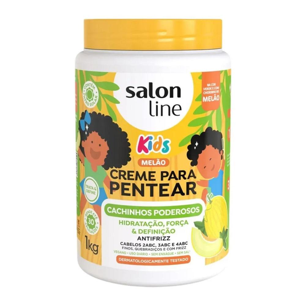 Creme de Pentear Salon Line Kids Cachinhos Poderosos Melão 1kg - 1